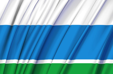 Sverdlovsk waving flag illustration.