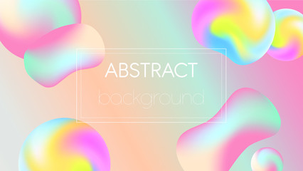 Abstract background with modern fluid elements, vector trendy design.