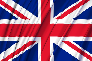 Fototapeta premium United Kingdom waving flag illustration.