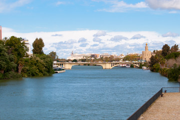 RIO GUADIANA A SU PASO POR SEVILLA