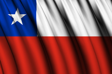 Chile waving flag illustration.