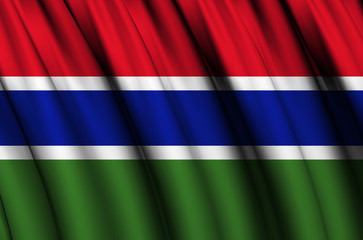 Gambia waving flag illustration.