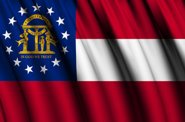 Georgia waving flag illustration.