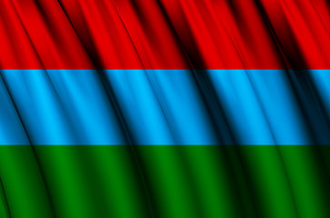 Karelia waving flag illustration.