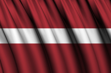 Latvia waving flag illustration.