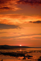 Fototapeta premium Sunset in Connemara National Park, County Galway, Ireland.