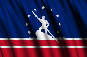 Richmond Virginia waving flag illustration.