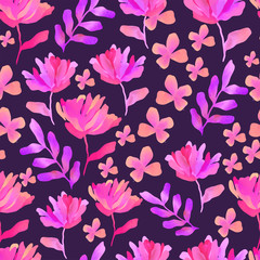 Vector illustration of a seamless floral pattern in spring for Wedding, anniversary, birthday and party. Design for banner, poster, card, invitation and scrapbook