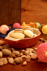 Pastry sweets on a tray