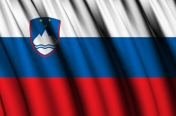 Slovenia waving flag illustration.