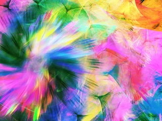Crédence de cuisine en verre imprimé Mélange de couleurs arc-en-ciel abstrait fractal arrière-plan rendu 3d illustration