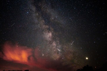 Milky Way with Jupiter and Saturn