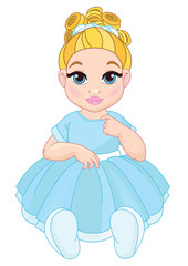 Little Cute Girl with blond hair