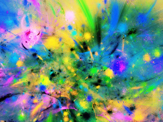 rainbow abstract fractal background 3d rendering illustration