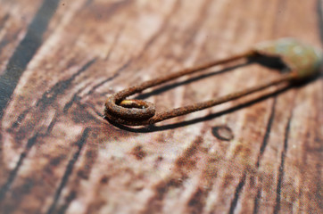 Used components made of iron that has been rusty for a long time