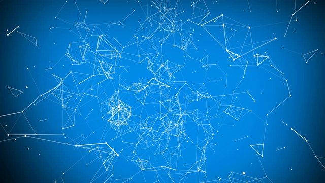 Abstract geometric background with lines and dots for logo or other. Looped 3d Animation