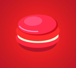 red cake icon vector illustration.