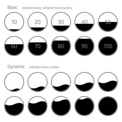 Infographic Capacity Icons 01 Black