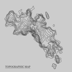 Topographic map. Vector illustration. Contour map background