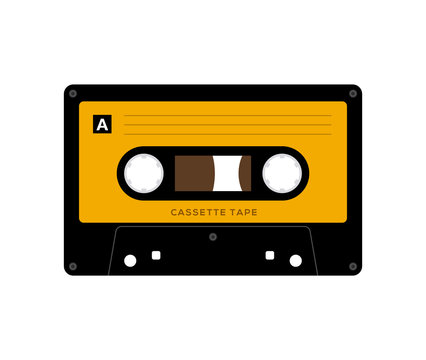 recommend clip art: Audio cassette tape isolated vector old music retro player. Retro music audio cassette 80s blank mix