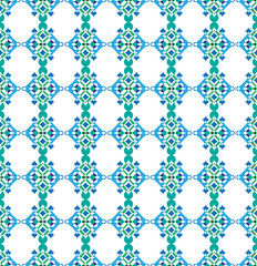 Seamless vector geometric ornament on a white isolated background