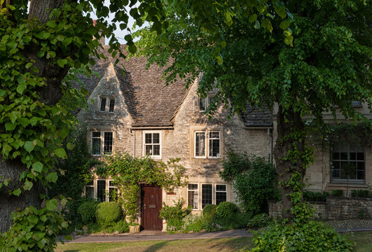 Quaint Cotswold romantic stone cottages on The Hill,  in the lovely Burford village, Cotswolds, Oxfordshire