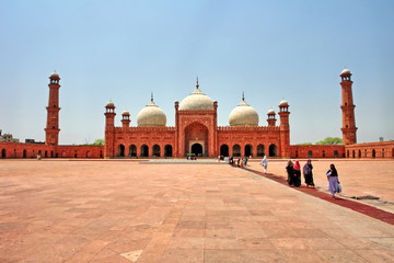 The Badshahi Mosque - a Mughal era masjid in Lahore,  Pakistan. © robnaw