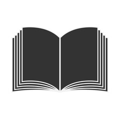 simple black and white book or magazine icon vector illustration