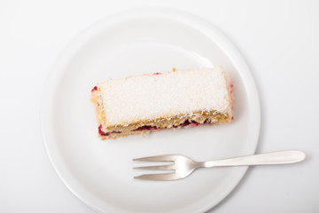   cake with cream. Food. Cake. Dessert. 