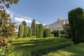 Fototapeta na wymiar Sabatini Gardens in Madrid