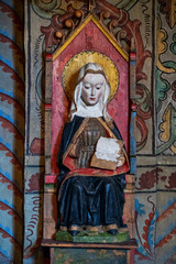 Obraz premium Wooden statues inside the Havero church