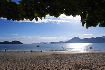 Ubatuba - São Paulo - Brasil - February 07 2010 - Praia da Almada - beautiful beach in sunny day