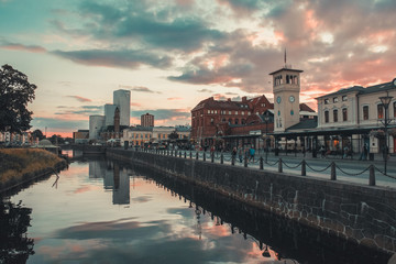 Malmo train station sunset