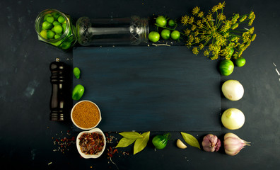 TEXTURE OF VEGETABLES ON A DARK BACKGROUND. CONCEPT OF PREPARING VEGETABLES FOR WINTER.