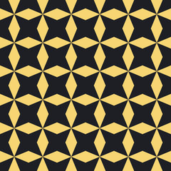 Seamless antique palette black and gold overlapping octagons vintage geometric pattern vector
