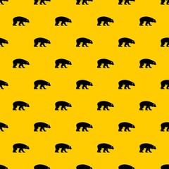 Bear pattern seamless vector repeat geometric yellow for any design