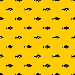 Fish pattern seamless vector repeat geometric yellow for any design