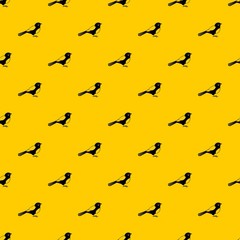 Bird pattern seamless vector repeat geometric yellow for any design