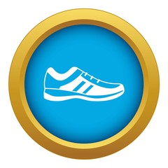 Men sneakers icon blue vector isolated on white background for any design