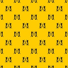 Butterfly pattern seamless vector repeat geometric yellow for any design