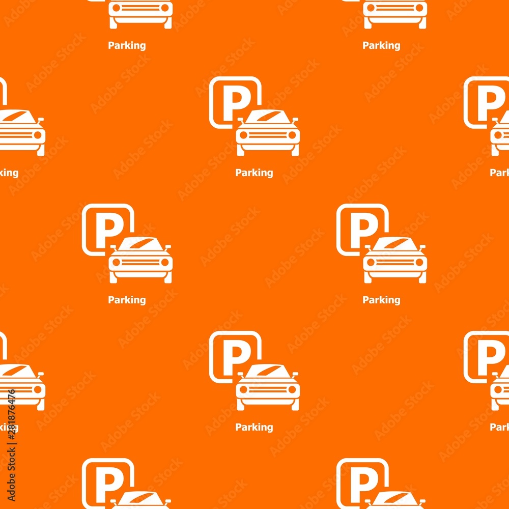Poster parking pattern vector orange for any web design best