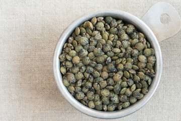 French Green Lentils in a Bowl