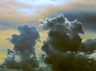 unusual cumulus clouds