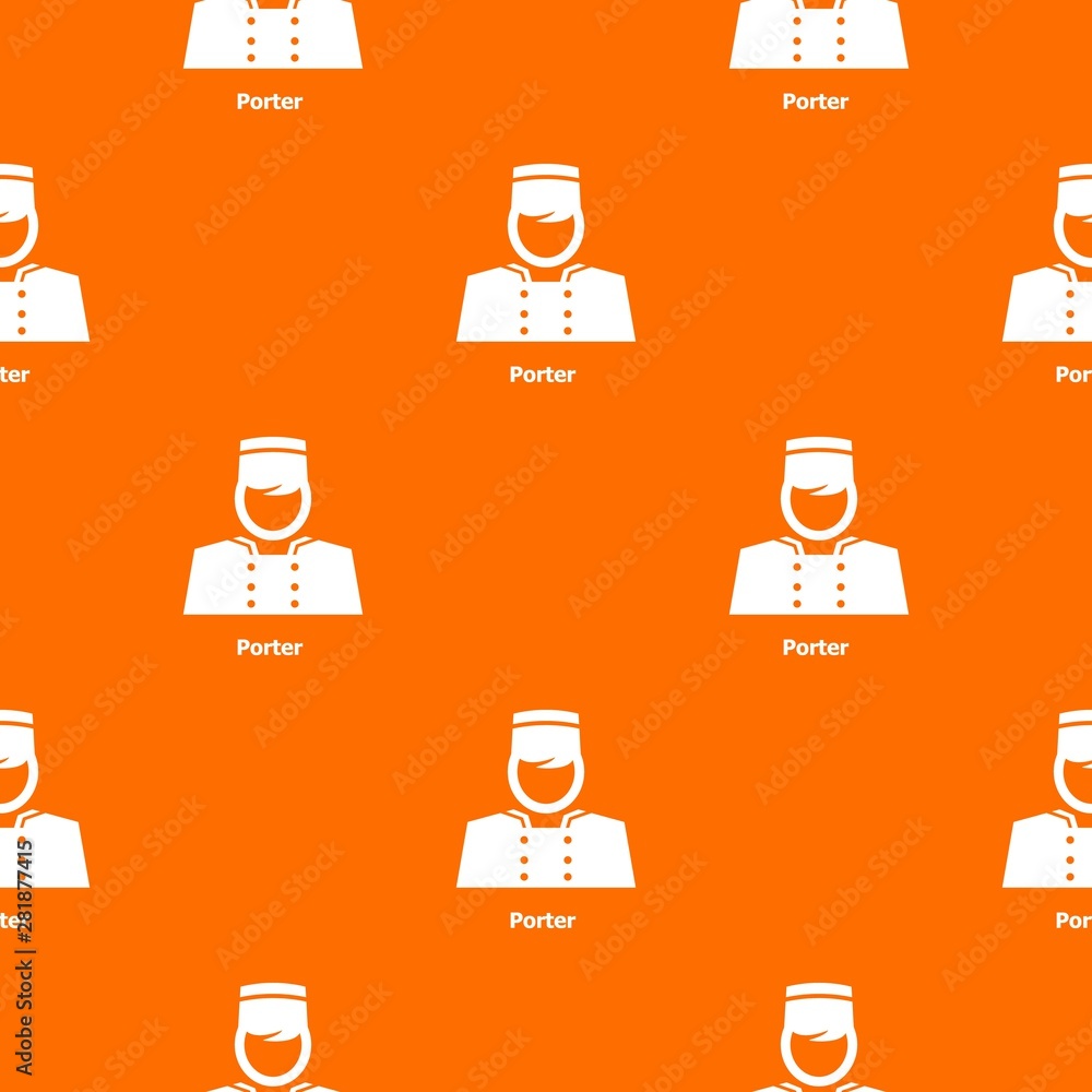 Poster porter pattern vector orange for any web design best