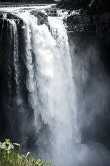 Landscape of Snoqualmie Falls in Washington State USA