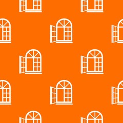 Window frame pattern vector orange for any web design best