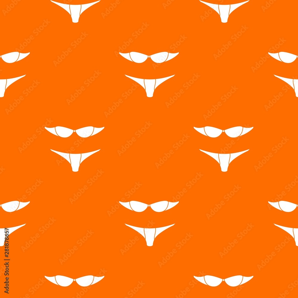 Poster retro bikini pattern vector orange for any web design best