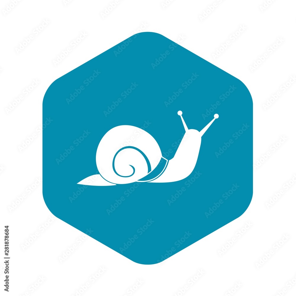 Poster snail icon. simple illustration of snail vector icon for web