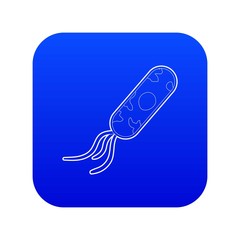 Microbe icon blue vector isolated on white background