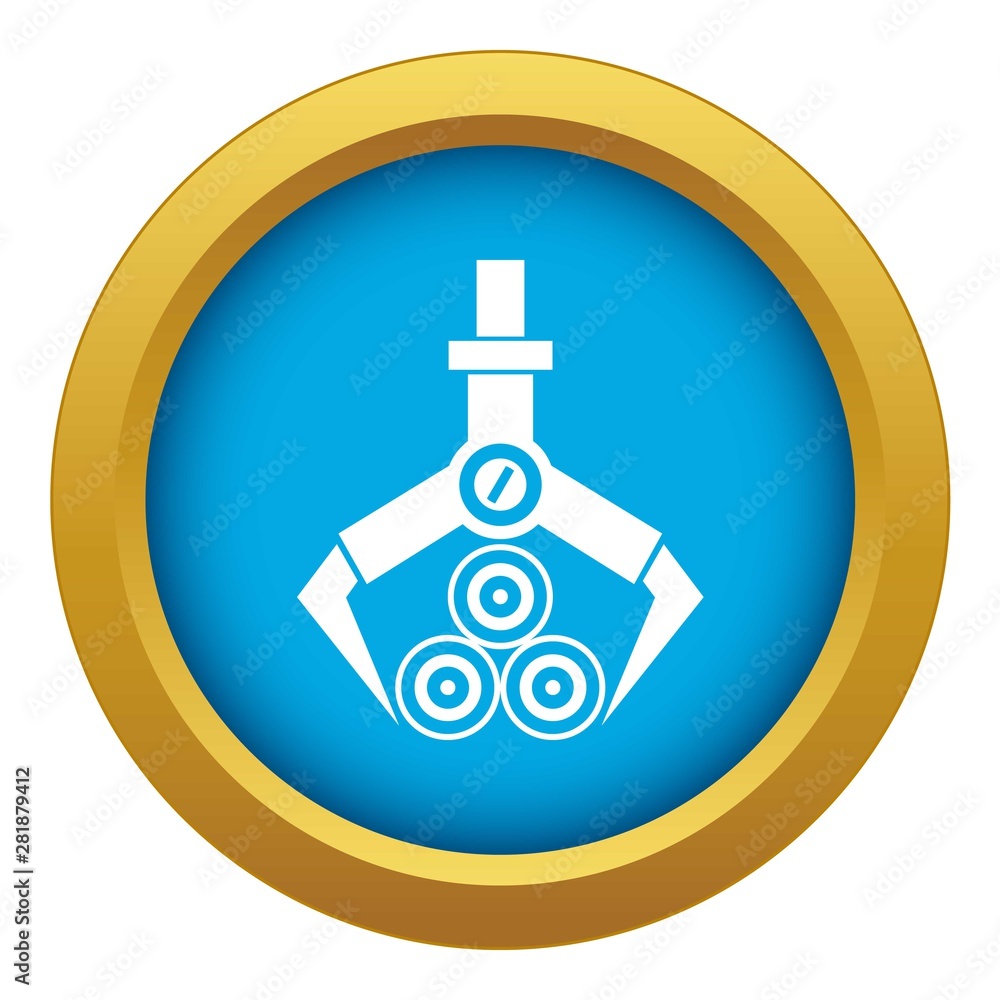Aufkleber log loader icon blue vector isolated on white background for any design
